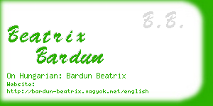 beatrix bardun business card